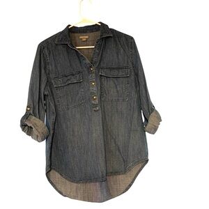 Falls Creek Dark Denim Button-Down Shirt